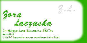 zora laczuska business card
